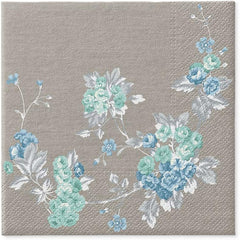 PAW - Serviettes 3 Plis (33 X 33 Cm) I 20 Pièces I Parfaites pour les Anniversaires, Fêtes, Mariages, Communions et Fêtes I Serviettes en Papier Colorées - Fleurs Élégantes I Couleur : Jardin Paisible