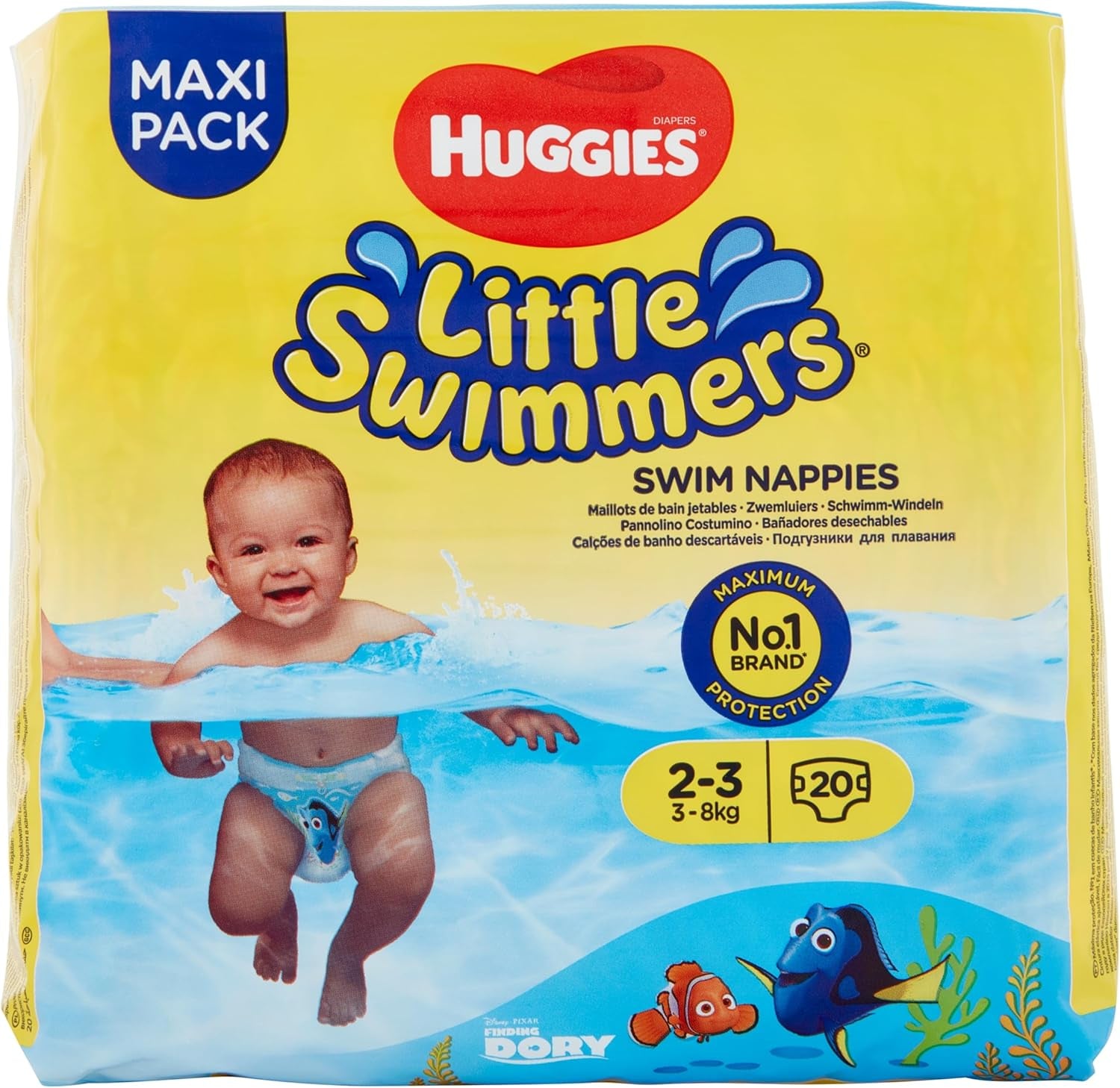 Couches Huggies Little Swimmers, taille 2-3 (3-8 kg), 1 paquet (1 x 20 pièces)
