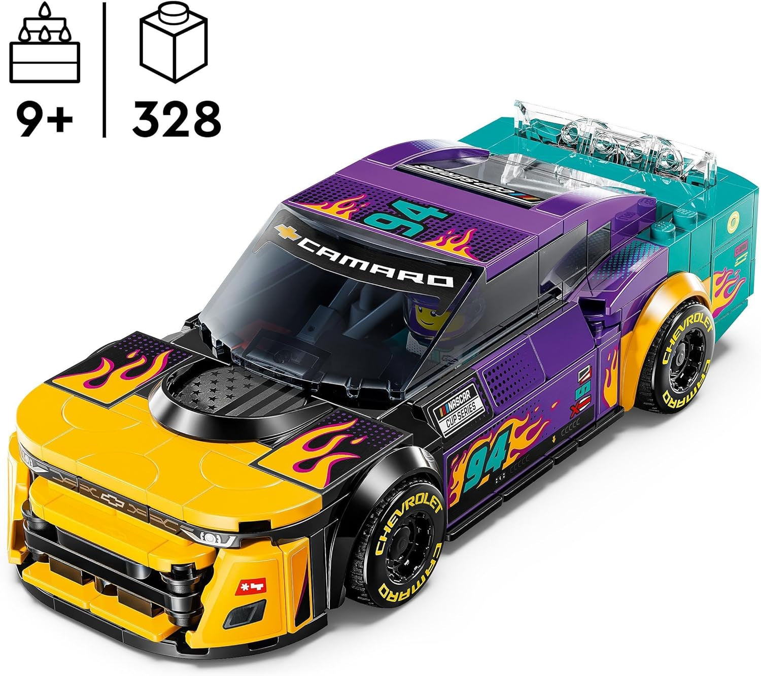 LEGO Speed Champions NASCAR Chevrolet Camaro ZL1 nouvelle génération ; Ensemble de construction et de jeu de voiture de course ; Cadeau pour garçons et filles de plus de 9 ans 76935 Jeux de construction Besuche den LEGO-Store