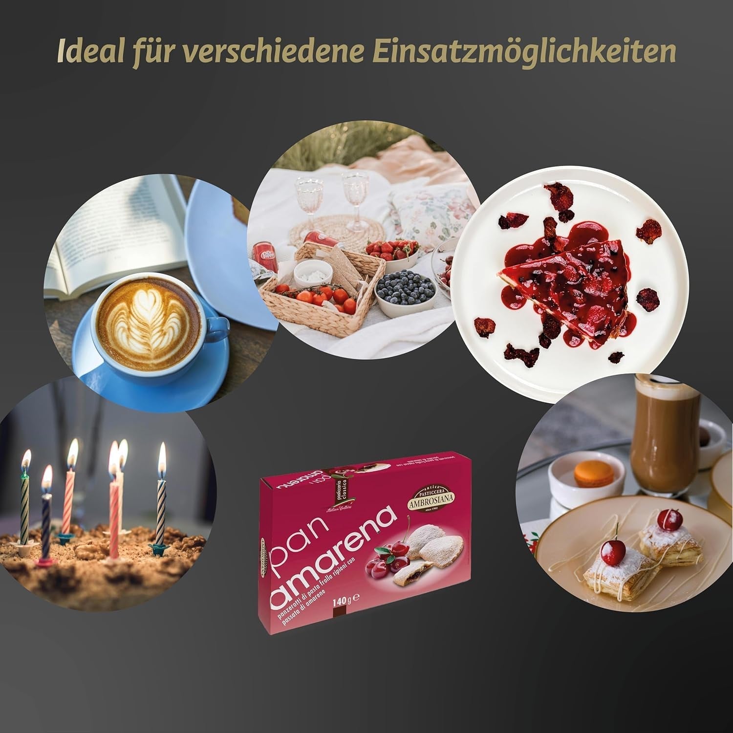 Pan Amarena Biscuits Pasticceria Ambrosiana – 140G – Biscuits Italiens, Biscuits au Café, Biscuits, Pâtisseries