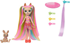 Poupées Enchantimals, poupée à cheveux de luxe Sunshine Beach et ami animal, petite poupée avec jupe amovible et accessoires, cadeaux pour enfants, HTJ70 Naty Shop Dolls Titre par défaut