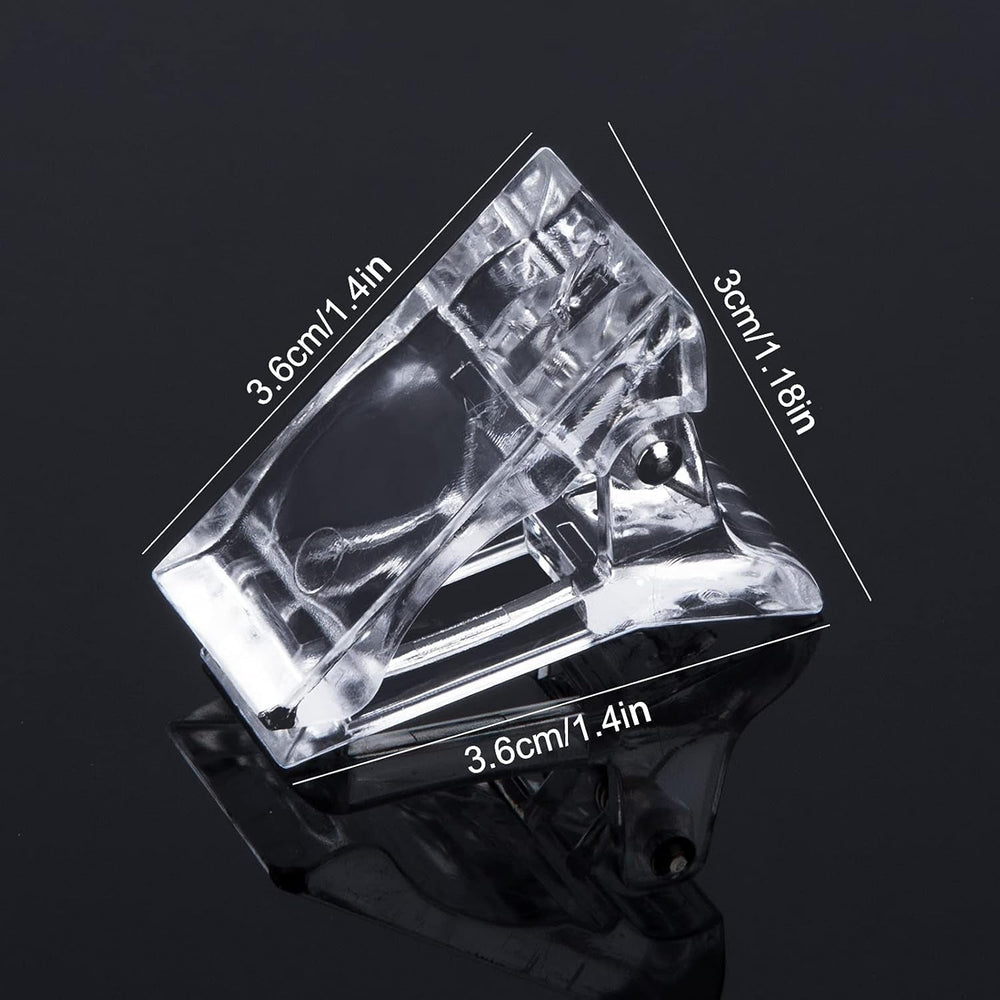 Clips à ongles, clips de manucure, clips à ongles transparents, clips en polygel transparents, extensions d'ongles à construction rapide, assistant de gel, 10 pièces