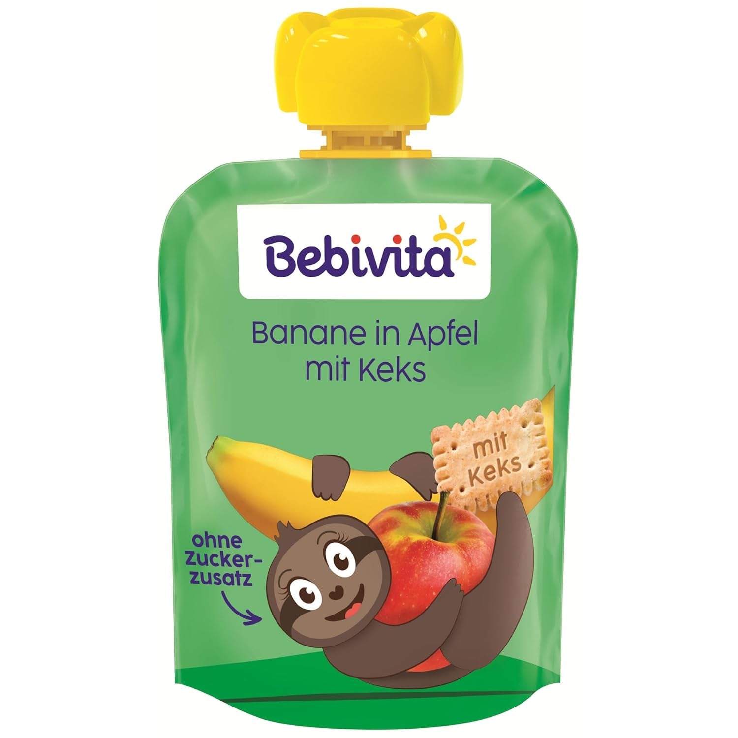 Wrap banane aux pommes avec biscuits - 16 pièces (4 paquets de 4 x 90 g chacun), sans sucre ajouté, à base de fruits doux et de céréales saines, idéal pour les collations à emporter et sur le pouce