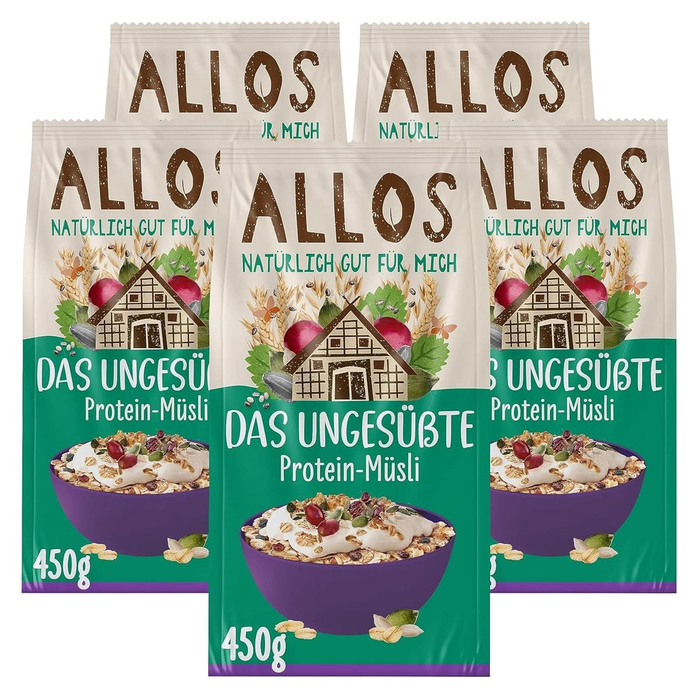 Allos, muesli aux baies non sucré, paquet 5 x 500 grammes Céréales Naty Shop Muesli protéiné