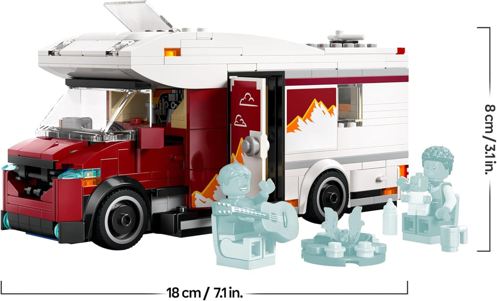 LEGO City Abenteuer-Wohnmobil - Wohnwagen Spielzeug für Jungen und Mädchen ab 6 Jahren - Inkl. 3 Minifiguren und Camping Zubehör - Geschenkidee zum Geburtstag und für die Feiertage 60454