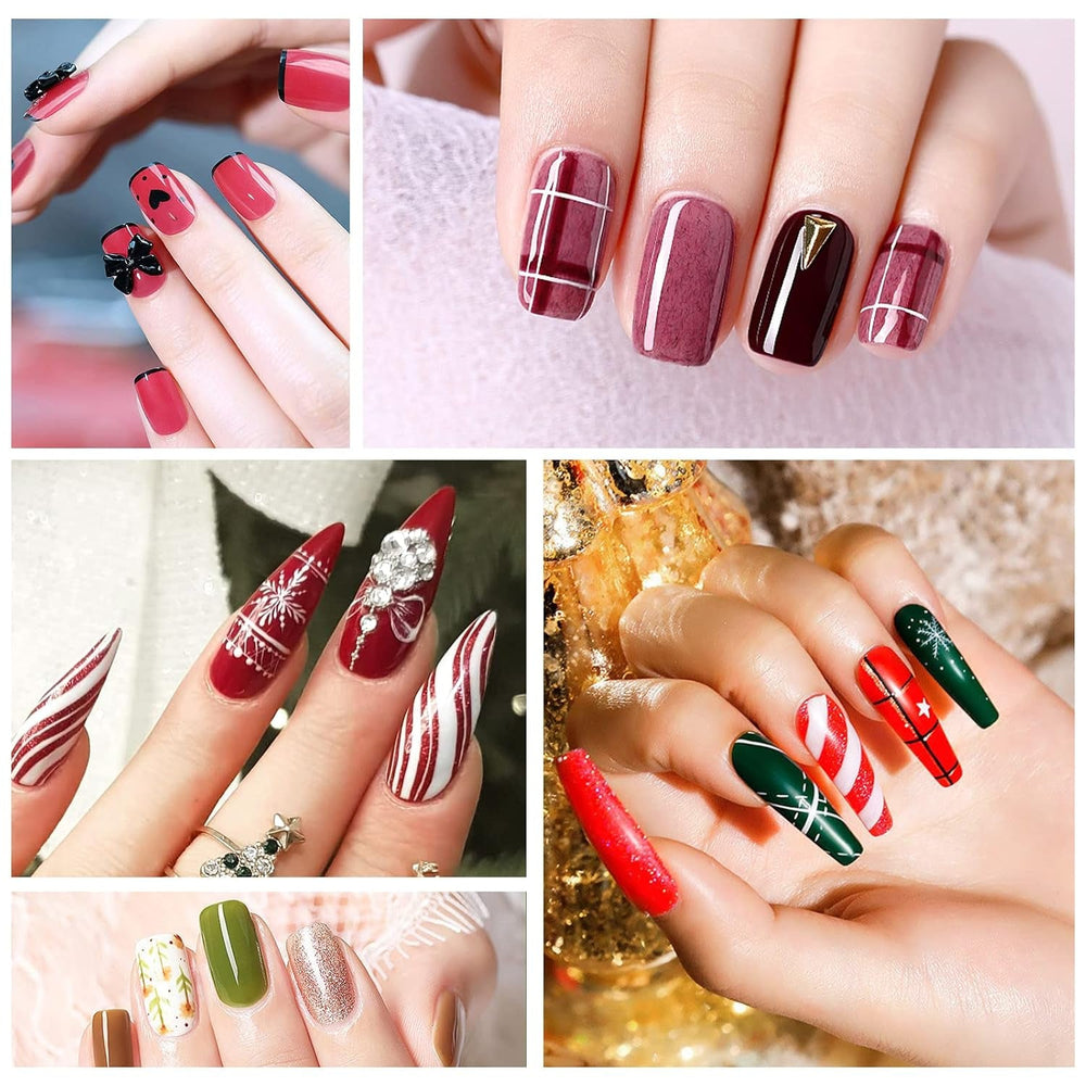 Sularpek Nail Art Liner Pinsel, 5 pièces Profi Detail Fine Nails Gel Nails Brush, Nagel Pinsel Dünn Für Beauty Frauen Nagelstudio (5 Größen, Rosa)