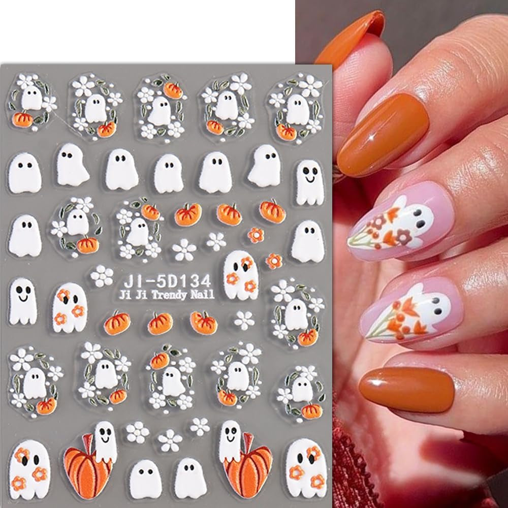 JMEOWIO Autocollant 3D pour nail art Halloween