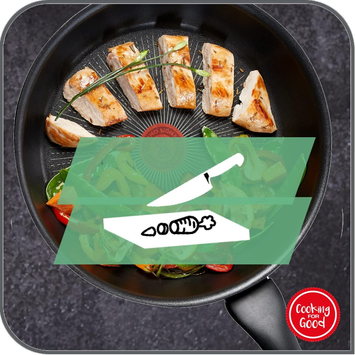 Tefal Hard Titanium Essential, ne convient pas aux casseroles et poêles à induction Naty Shop