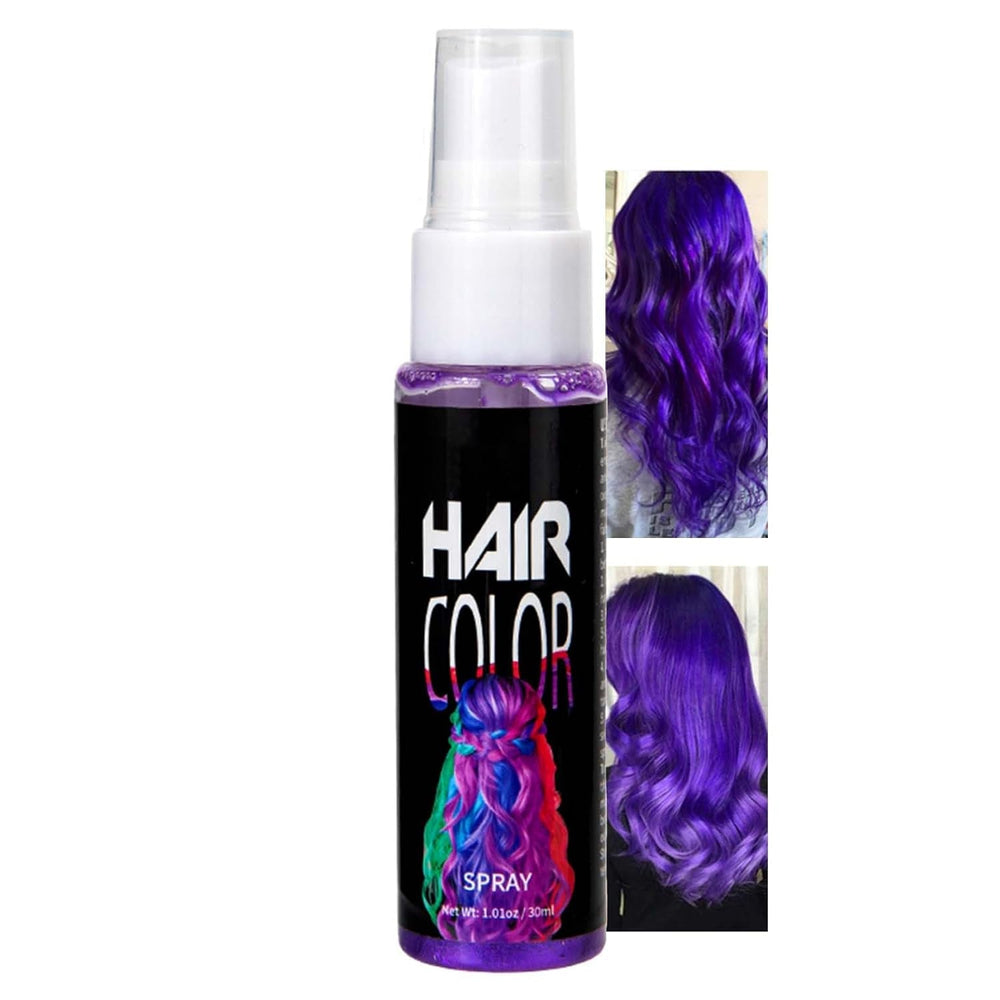 Coloration en laque pour cheveux, teinture pour cheveux en spray rouge temporaire, teinture pour cheveux de couleur rouge, teinture pour cheveux lavable, spray de couleur pour cheveux rouge vif, teinture pour cheveux instantanée, teinture pour cheveux pour carnaval, Halloween, cosplay, fête Naty Shop teinture pour cheveux violet 30 ml (1 paquet)