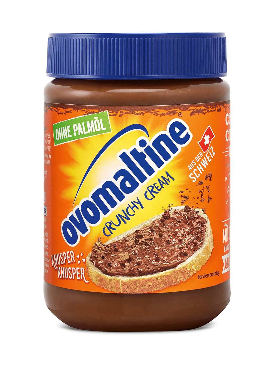 Ovomaltine OVO BREAK Gaufrette et Barre de Chocolat - une collation croustillante au goût incomparable de notre populaire Crème Crocante, naturellement sans huile de palme (4 x 39g)