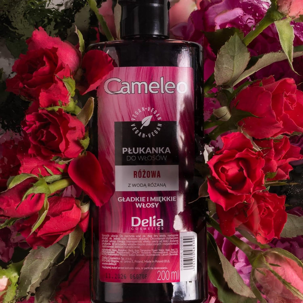 Cameleo - Tonique capillaire rose à l'eau de rose sans teinte jaune - Coloration semi-permanente - Pour cheveux blonds et gris - Couleur et soins - Sans parabène | 200 ml de teinture capillaire Naty Shop