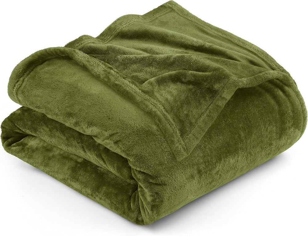 Utopia Bedding Couverture polaire douillette [228 x 228 cm, gris] Couverture douce, légère, chaude et moelleuse Couverture confortable et respirante pour lit, canapé, lits et couvertures Besuche den Utopia Bedding-Store Olive 228 x 167 cm