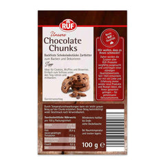 RUF, Gouttes de chocolat noir XXL pour pâtisserie, vegan, sans gluten, 100 grammes Glaçages et Décoration Naty Shop