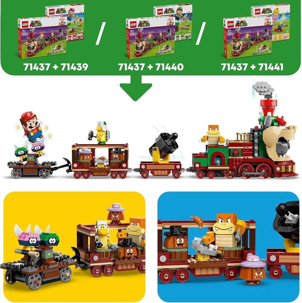 LEGO Super Mario Express Bowser Train Kids Adventure Playset avec Hammer Brother 2 Gumbas et 2 Paracrectures Nintendo Cadeau pour garçons filles joueurs 71437 Jeux de construction Besuche den LEGO-Store