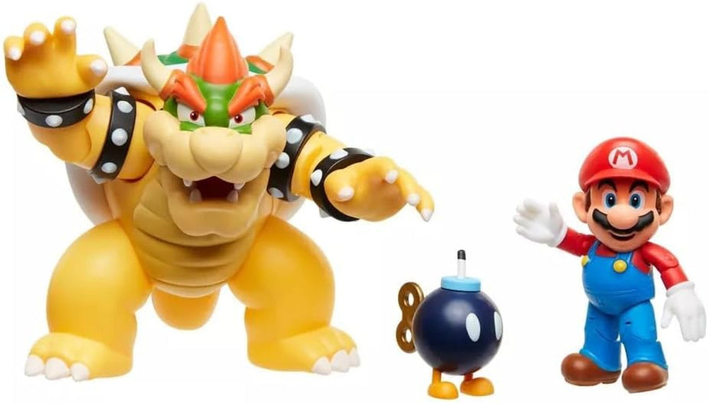 Nintendo Super Mario Bowser 18Cm contre. Mario Figure Set (Vague 1) Figurines Naty Shop