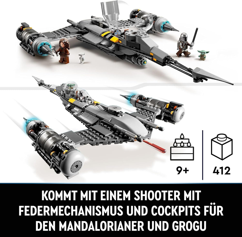 LEGO Star Wars Der N-1 Starfighter des Mandalorianers aus Das Buch von Boba Fett, Raumschiff-Spielzeug zum Bauen, Set mit 4 Charakteren inkl. Baby Yoda-Figur 75325