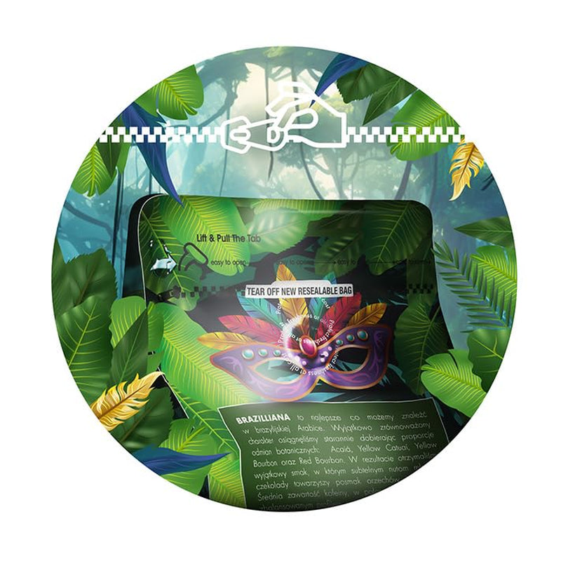 Café moulu Brazilliana Toucano 1 kg | 100% Arabica | avec des notes de noix, de chocolat et de raisins secs | torréfaction moyenne, faible acidité | pour machines à expresso | Torréfaction de café Blue Orca