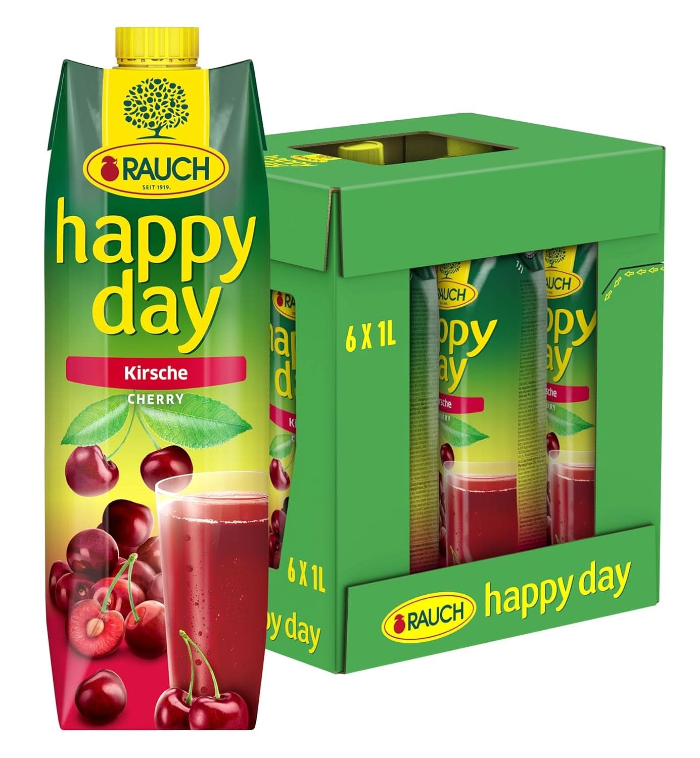 Rauch Happy Day Cherry | Din cireșe acrișoare selectate | 6X 1 litru, Tetra Prisma Naty Shop Default Title