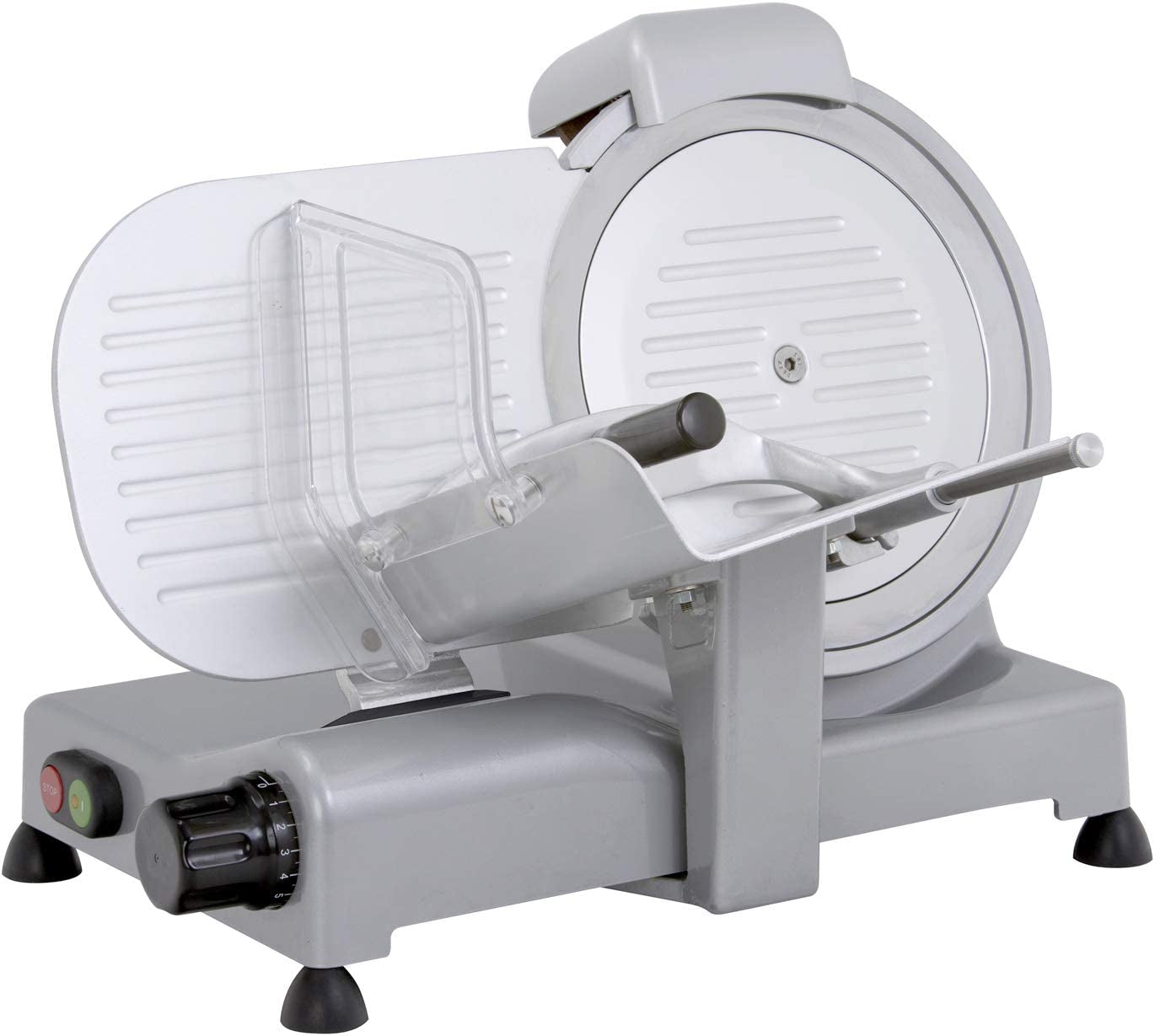 90018 Luxury 22 GS, trancheuse électrique, aluminium, argent/noir Trancheuses et trancheuses Naty Shop Argent/Noir Luxus Gs 22 Cm