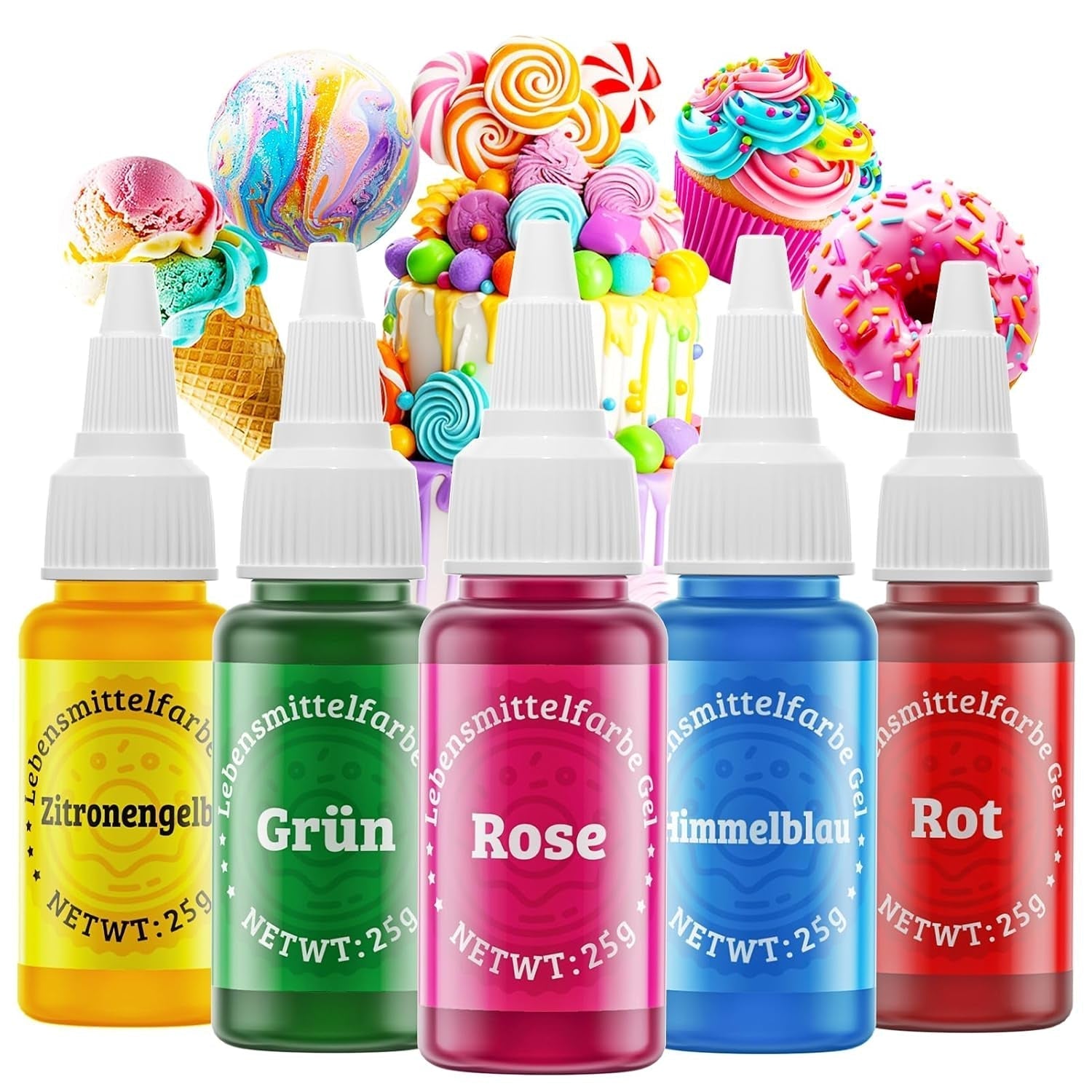 Colorant alimentar 18 culori x 6ml, colorant alimentar lichid, set de coloranți alimentari, culori de copt pentru decorarea torturilor, colorant alimentar pentru torturi, macaroane, glazură, fondant, accesorii de copt DIY