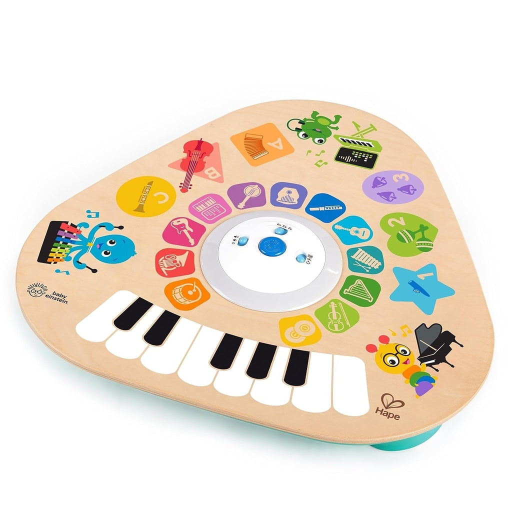 Baby Einstein, Hape, Clever Composer Tune Table Magic Touch Play Table, 22 instrumente muzicale, jucărie muzicală electronică din lemn, cub muzical și jucărie senzorială, copii de la 6 luni în sus Jucarii Bebe Naty Shop