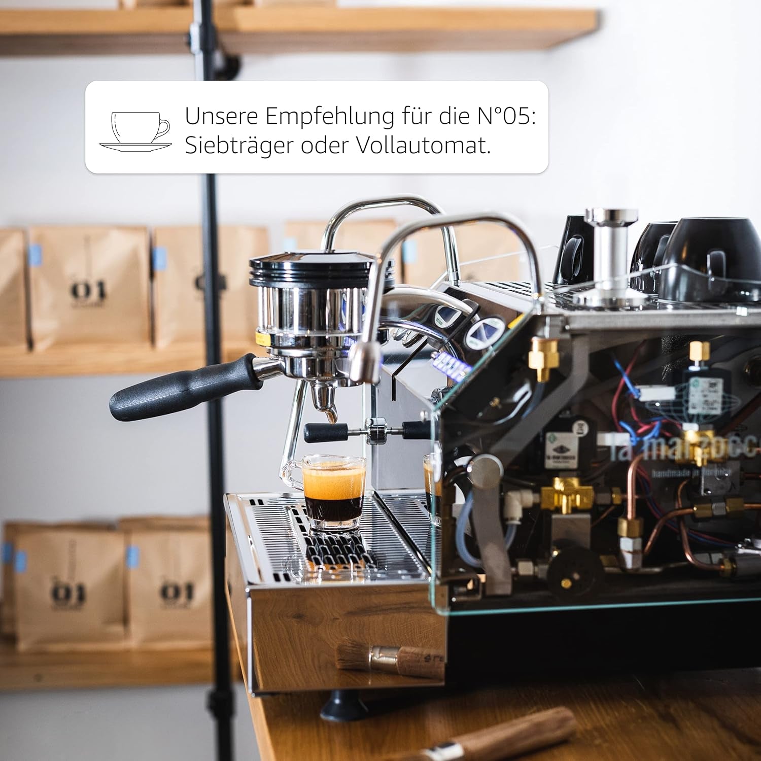 Espresso N°5 – Pur Mélange d'Arabica Spécial – Grains de café du Guatemala, d'Ethiopie et du Brésil - 750g