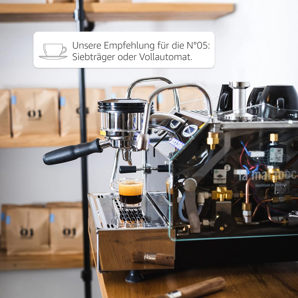 Espresso N°5 – Pur Mélange d'Arabica Spécial – Grains de café du Guatemala, d'Ethiopie et du Brésil - 750g