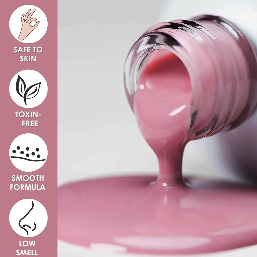 Ensemble de 4 vernis à ongles – Vernis à ongles à base d'eau à séchage rapide et longue durée – Vernis à ongles DIY (Nude Normal Style 4 Piece Set)