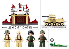 Seconde Guerre mondiale - Kampf um Stalingrad (479 Teile), Spielset, Steckbausteine, mit Spielfigur, für Kinder ab 4 Jahren