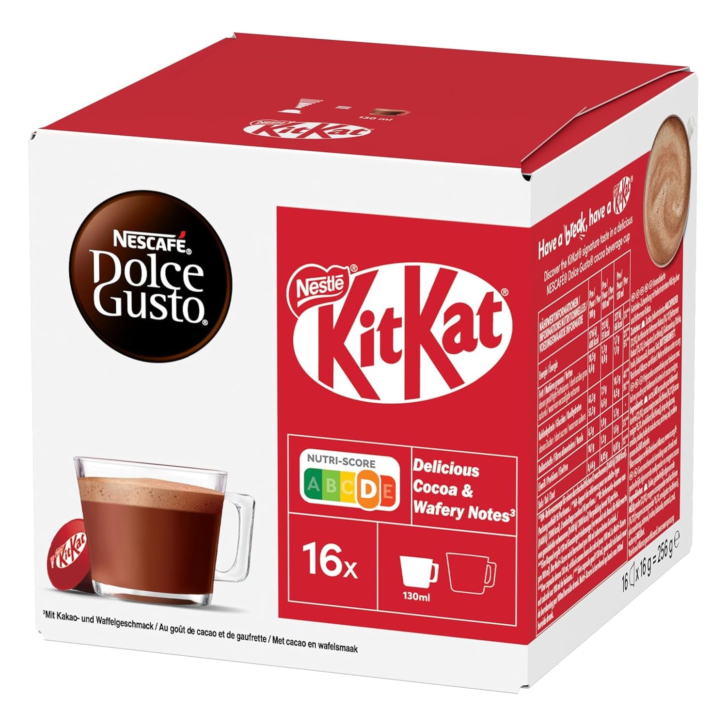 NESCAFÉ DOLCE GUSTO Kitkat Kaffeekapseln 3er Pack (3 x 16 Kapseln)