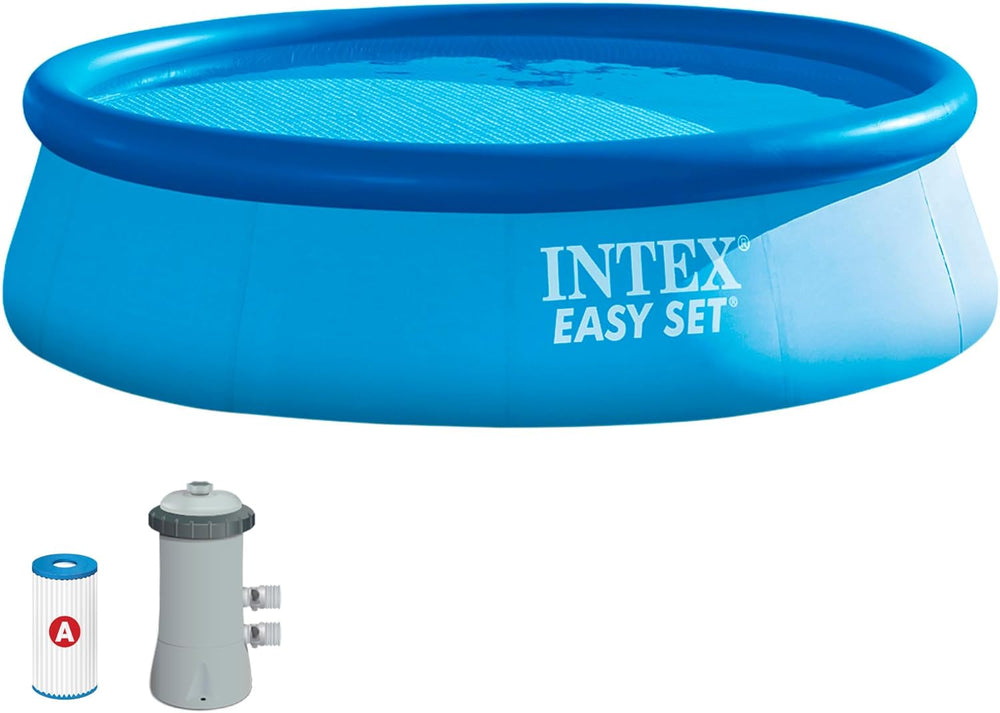 Intex 28122NP - Piscine Hors Sol Ronde Easy Set, Pompe à Filtration 1250 L/h, 3853 L, PVC, Bleu, 305x76 cm