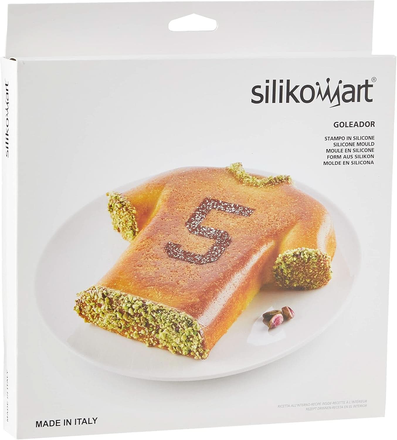 Silikomart 195233 20.339.40.0065 Moule Silicone T-shirt Joueur de Football, 24 X 23 X 4 cm Cuisine Naty Shop