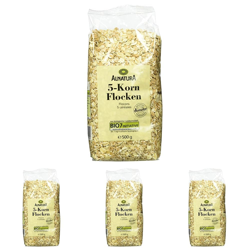 Flocons bio de 5 céréales, 500 g