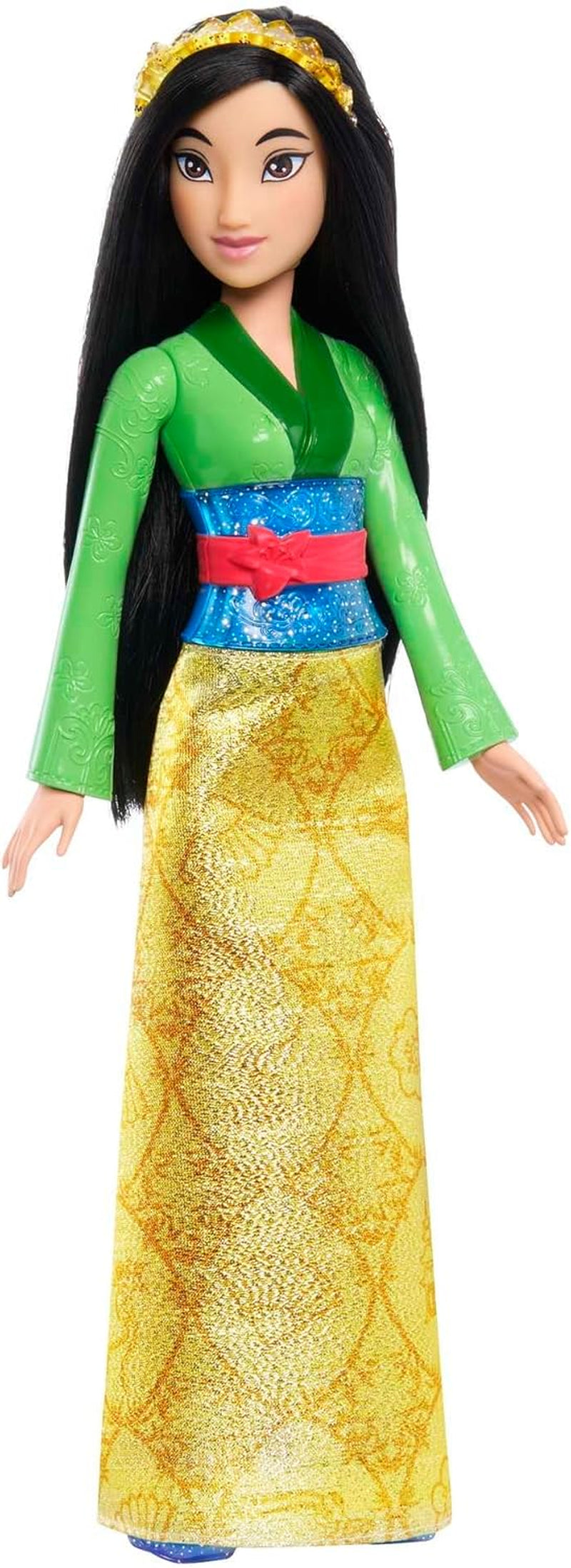 Mattel DISNEY Princesse Aurore - poupée avec tenue typique, chaussures et diadème amovibles, haut scintillant et jupe amovible à motifs, cheveux longs pouvant être coiffés, HLW09 Naty Shop Mulan Dolls