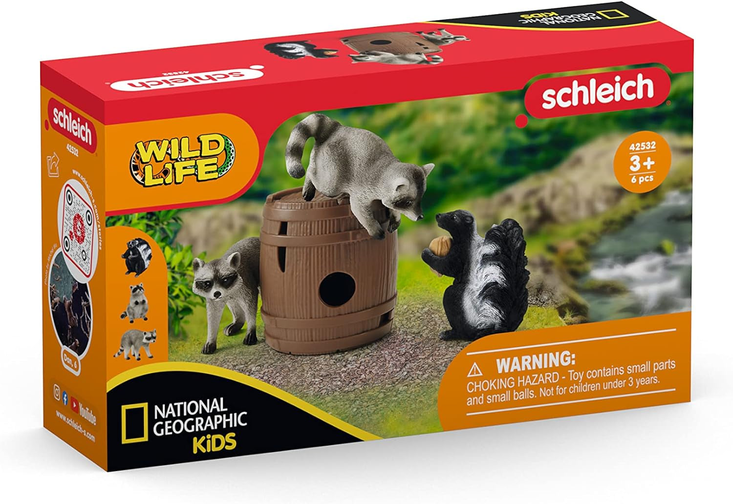 Schleich 42532 Fun autour de la noix , Dès 3 ans, WILD LIFE - Coffret de jeu, 6 pièces Figurines Naty Shop Nouvel emballage