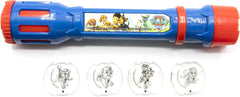 Joy Toy 40315 Paw Patrol Figurines & Personnages Lampe de poche avec 6 lentilles de projection interchangeables - sous blister, 5,2 X 1,4 X 9 cm, rouge/bleu Figurines Naty Shop