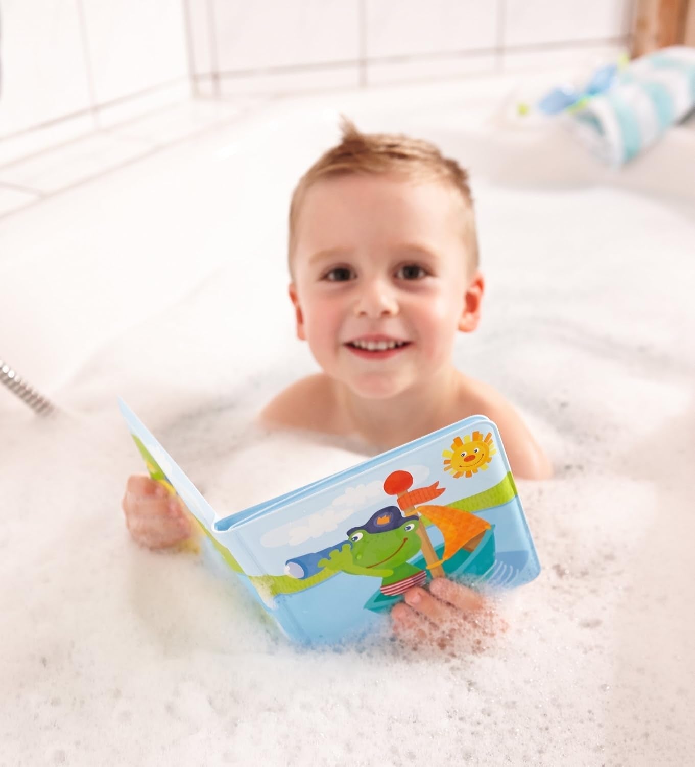HABA 302634 Livre de bain Captain Frog 2, jouet pour tout-petits Jouets pour bébés Naty Shop