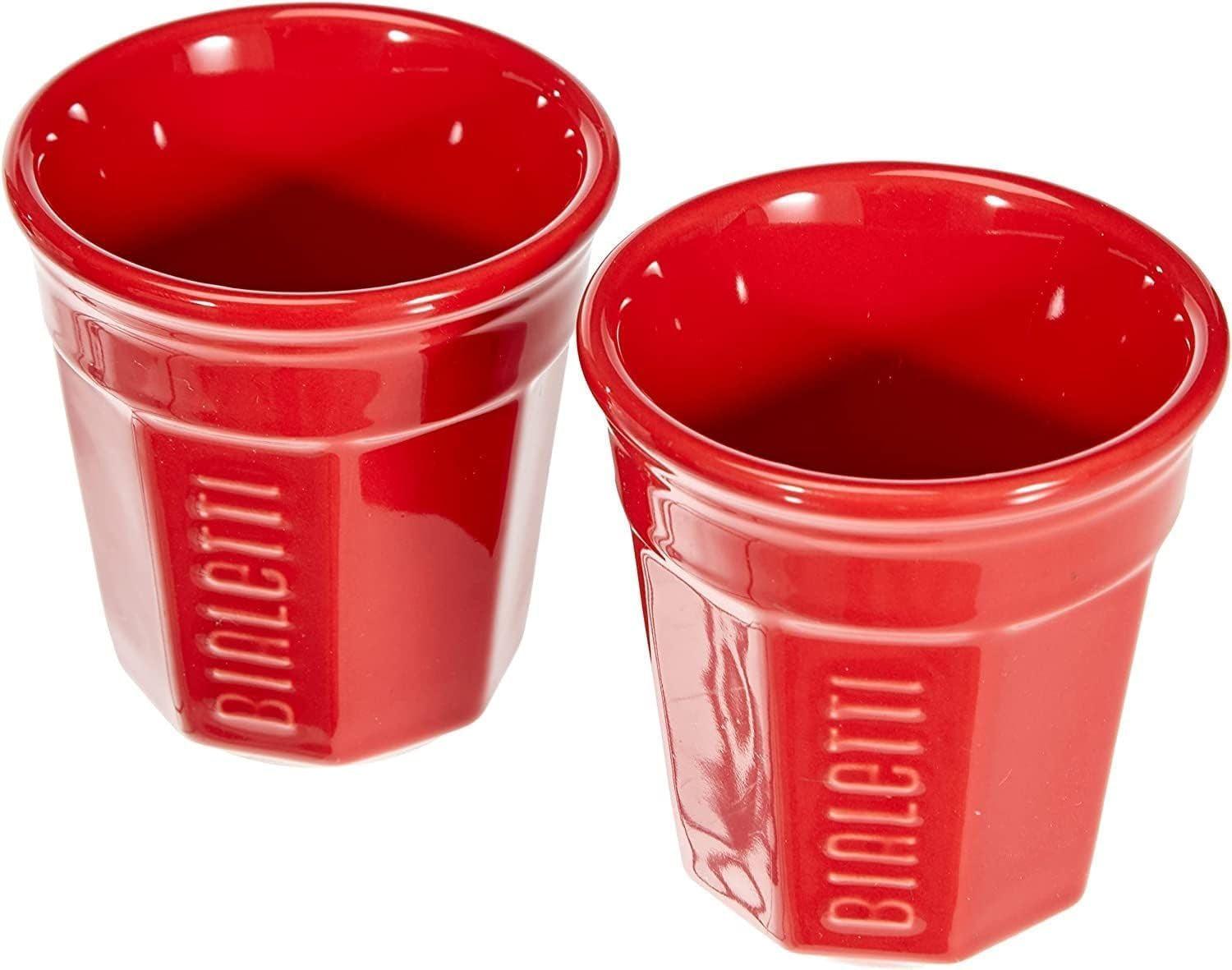 Bialetti - Mini Express Kandisky: Set Moka include aparat de cafea pentru 2 cești (90ml) + 2 cești de espresso, roșu, aluminiu