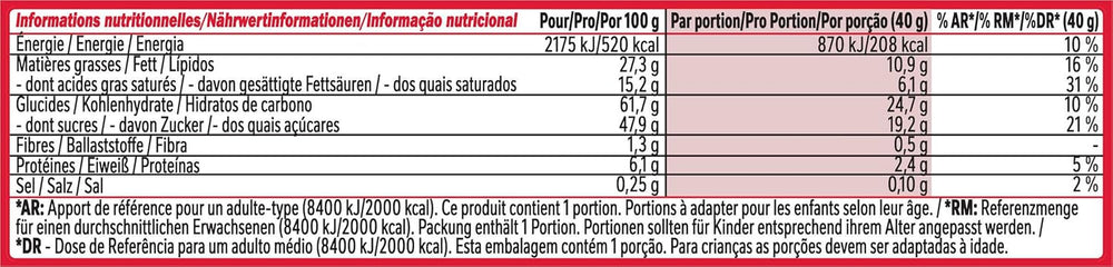 Nestlé Chunky Funky, gaufrette croustillante au chocolat au lait, paquet de 24 (24 x 40g)