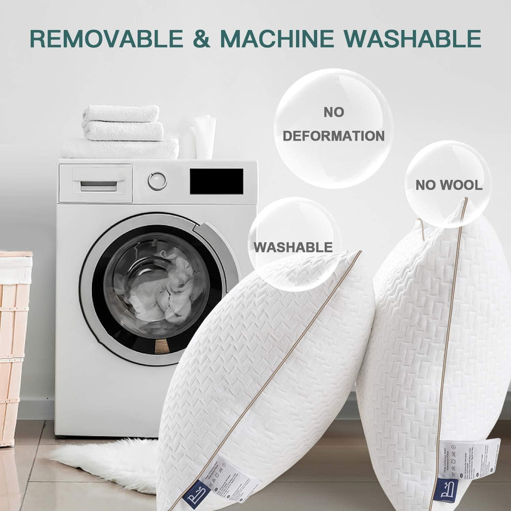 Oreiller Bedstory, Oreiller de Couchage, 2 Pièces, Hypoallergénique, Oreiller Anti-Poussière, Duvet, Qualité Alternative, Oreiller de Lit pour Dormeurs Dos, Ventre et Latéraux, Taille Standard, Lavable, 42 X 70 Cm Naty Shop Oreillers Standard