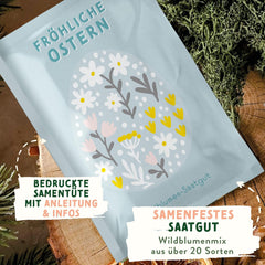 Graines de prairie de fleurs sauvages | Graines de fleurs de cadeau de Pâques, graines d'herbe de Pâques | Graines de fleurs de Pâques et cadeaux de Pâques pour les enfants | Graines de fleurs sauvages | Des paquets de graines pour une prairie de fleurs sauvages