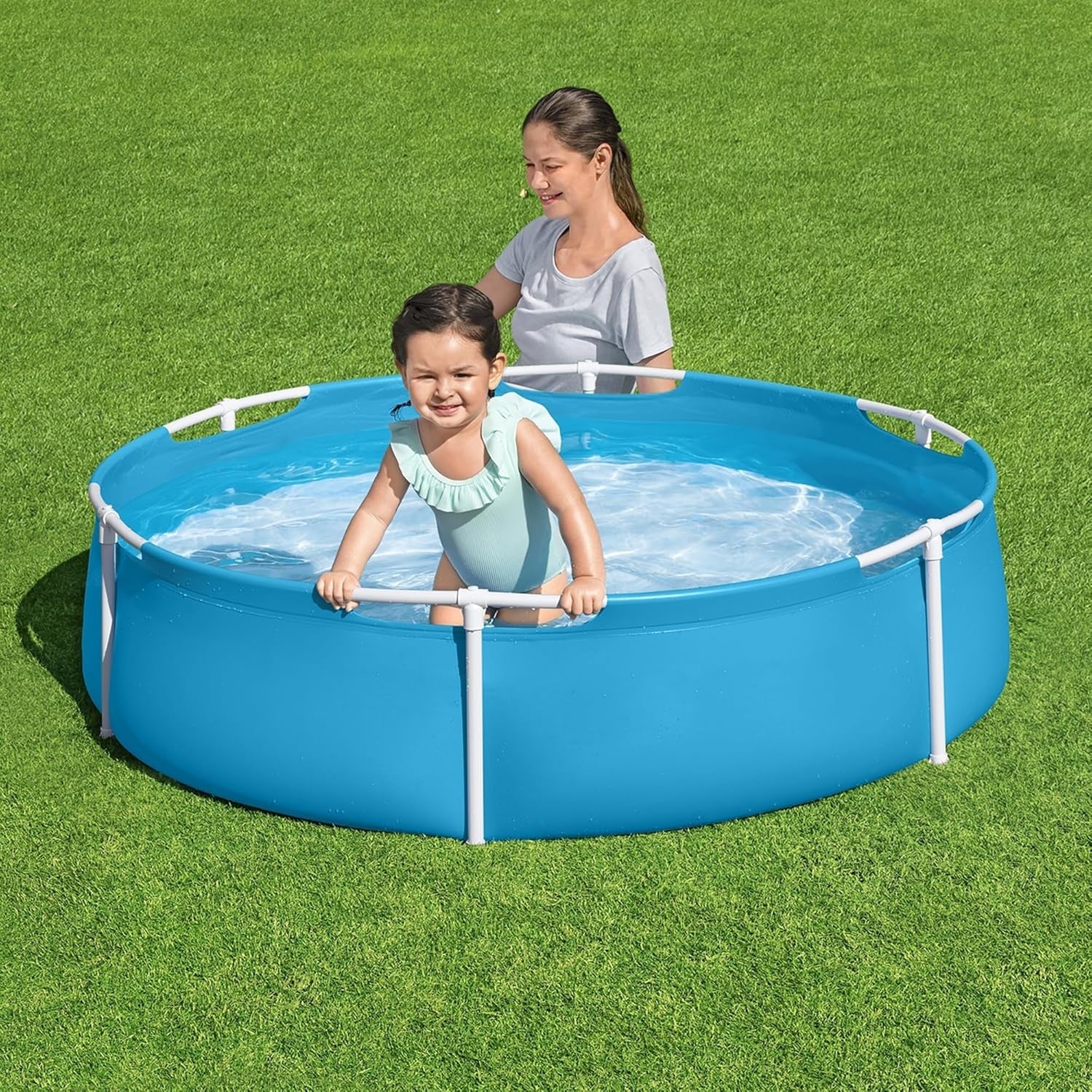 Piscină Bestway My First Frame Ø 152 x 38 cm, albastră, rotundă