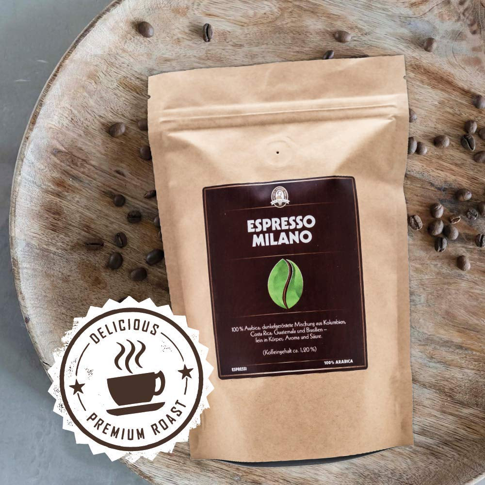 Henry's Espresso Milano 1000g - 100% Arabica - arôme intense - torréfaction artisanale - grains de café