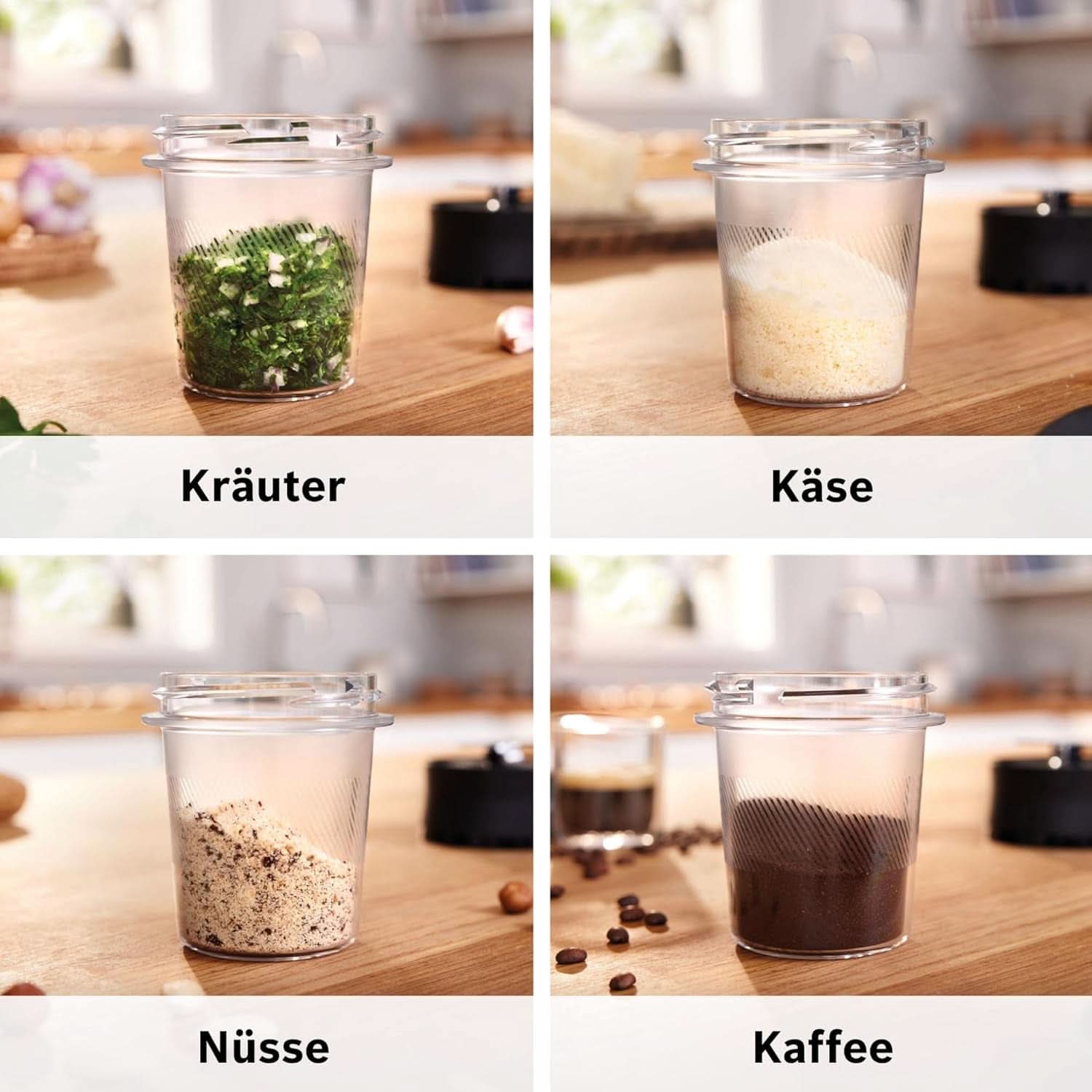 Bosch Batteur sur socle Vitapower Serie 4 MMB6177S, Edelstahl-Klingen Fabriqué en Allemagne, 1,5 L Thermosafe Glasbehälter, 0,6 L To-Go-Flasche, Stopfer, Universalzerkleinerer, 30 000 U/Min, 1200 W, Silver Kitchen Naty Shop