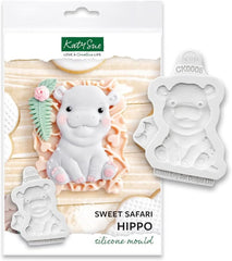 Katy Sue, moulage en silicone Sweet Safari, Naty Shop Kitchen Hipopotam