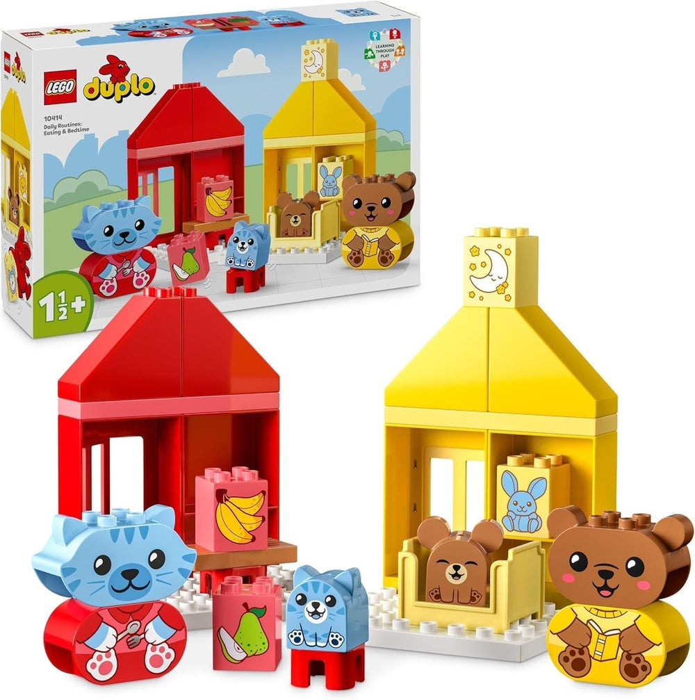 LEGO DUPLO Routines quotidiennes : manger et dormir, jouet éducatif pour encourager le développement social et émotionnel, avec 4 figurines d'animaux, cadeau pour les enfants à partir de 18 mois 10414 Jeux de construction Besuche den LEGO-Store Titre par défaut