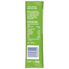 Barres aux fruits poire-pomme (20 x 25g), sucrées uniquement avec des fruits, parfaite collation entre les repas, préparées à partir d'ingrédients strictement contrôlés et sélectionnés.