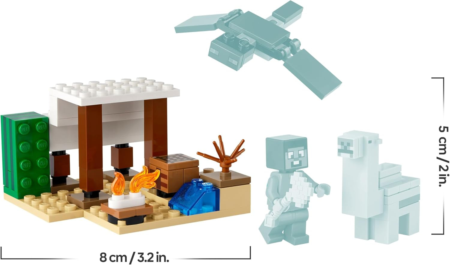LEGO Minecraft Steves Wüstenexpedition - Spielzeughaus mit 3 Figuren - Spielzeug mit Minifiguren von Steve, Werkbank & verzauberte Axt - Gamer Geschenk für Jungen & Mädchen ab 6 Jahren - 21251
