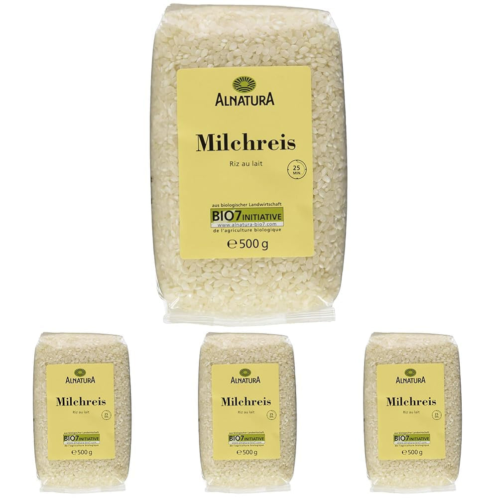Riz au lait biologique, 500g (paquet de 4)