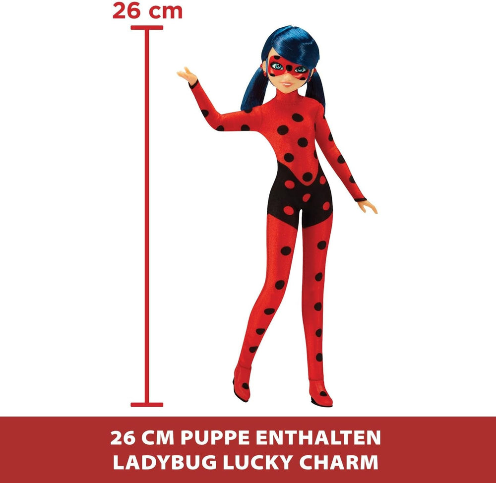 Bandai - Miraculous Ladybug - Scooter Miraculous Switch'n go + Gelenkpuppe Ladybug Lucky Charm 26 cm - P50668